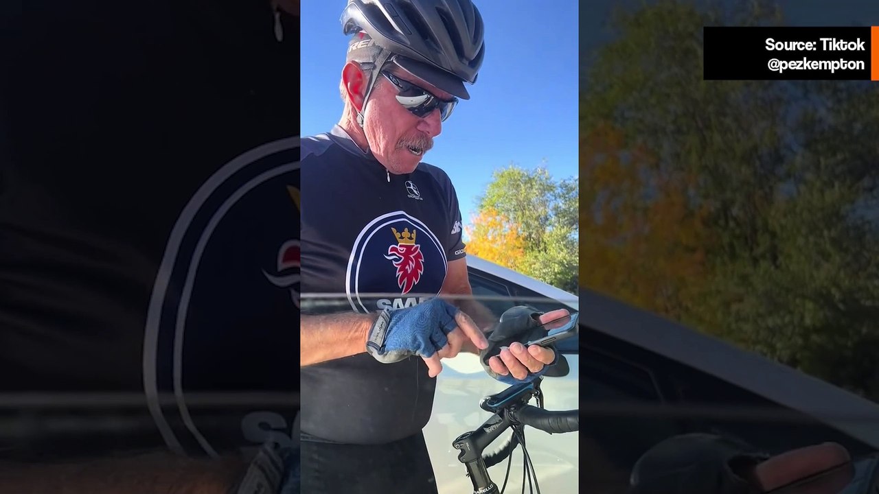 自転車乗りが22歳の運転手に怒鳴りつけ、警察に罰金を科される—バイラル動画