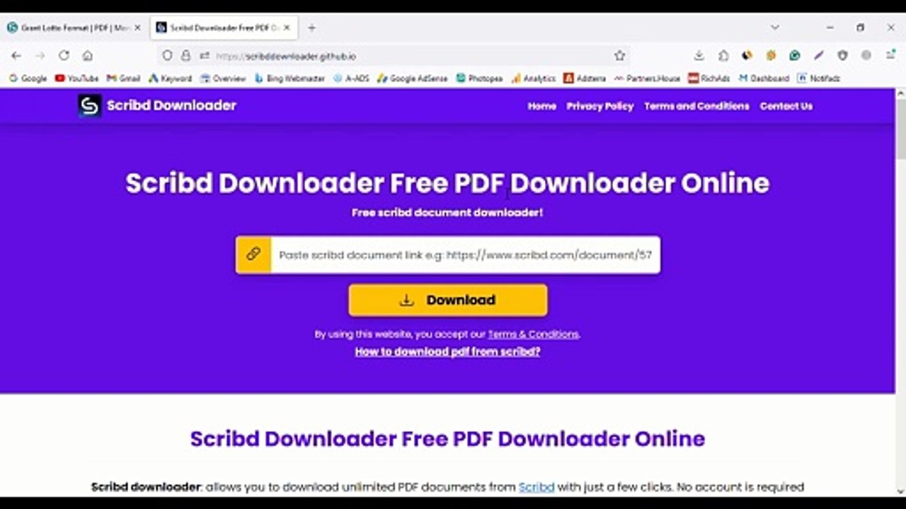 How To Download  PDF Document From Scribd.com For Free - Scribd Downloader Online