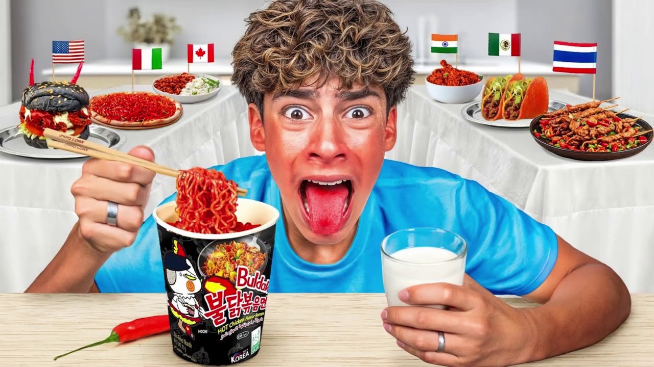 Eating the SPICIEST Foods from Around the World