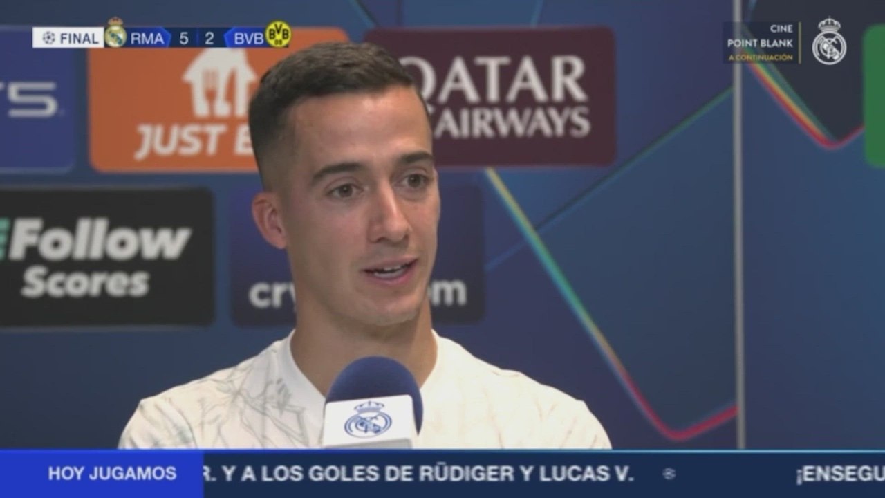 Zona mixta de Lucas Vázquez