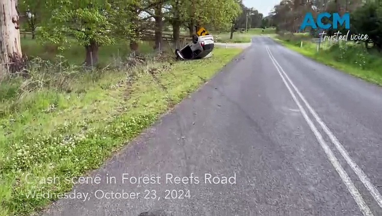 Car crash scene in Forest Reefs