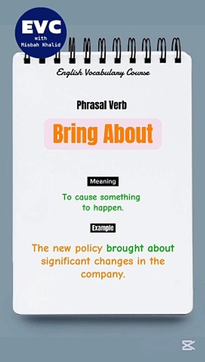 Master 'Bring About' Meaning in English | Boost Your Vocabulary with Interactive Practice
