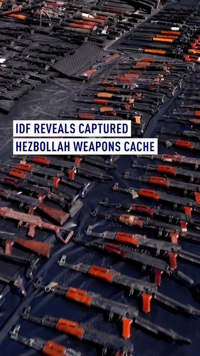 IDF reveals captured Hezbollah weapons cache