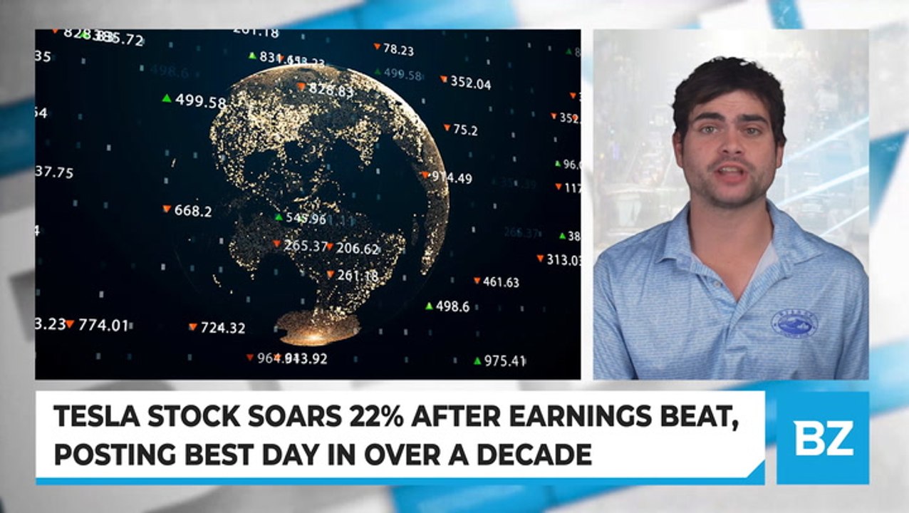 Tesla Stock Soars 22% After Earnings Beat, Posting Best Day In Over A Decade