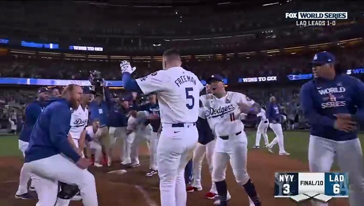 FREDDIE FREEMAN HITS A WALK-OFF GRAND SLAM TO WIN GAME 1 OF THE WORLD SERIES FOR THE DODGERS!