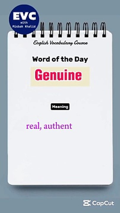 "Genuine" Meaning in English| English Vocabulary Course #english #englishvocabulary
