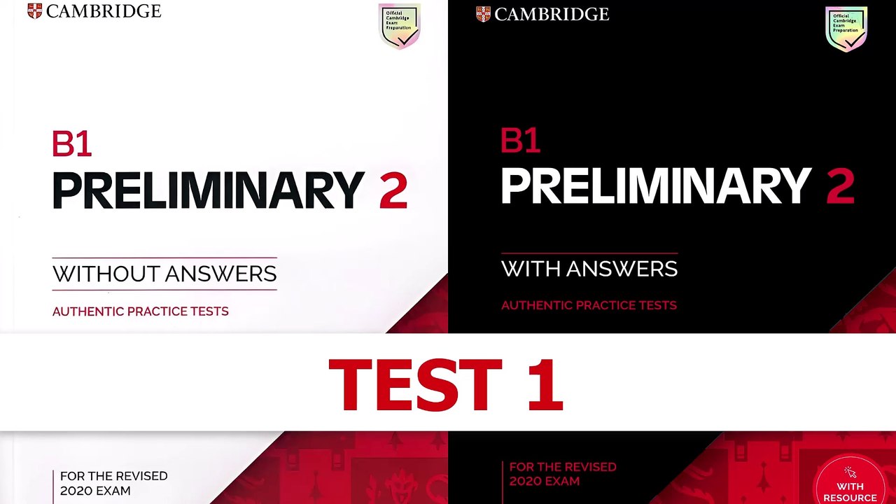 PET Listening - Cambridge B1 Preliminary 2 Authentic Practice Test 1 with ANSWERS