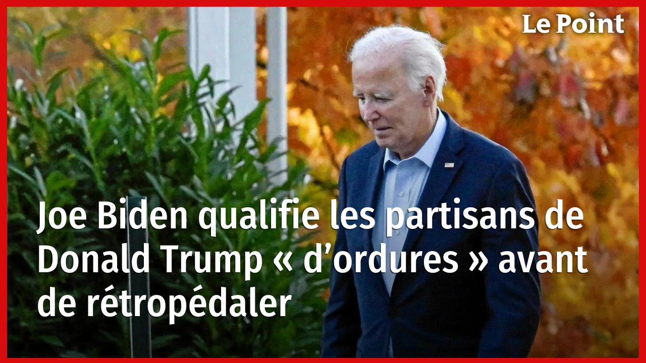 Joe Biden qualifie les partisans de Donald Trump « d’ordures » avant de rétropédaler