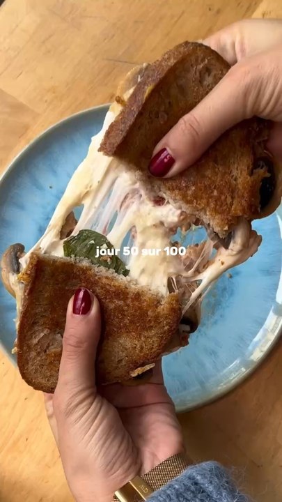 Jour 50/100 - Grilled cheese facon pizza 