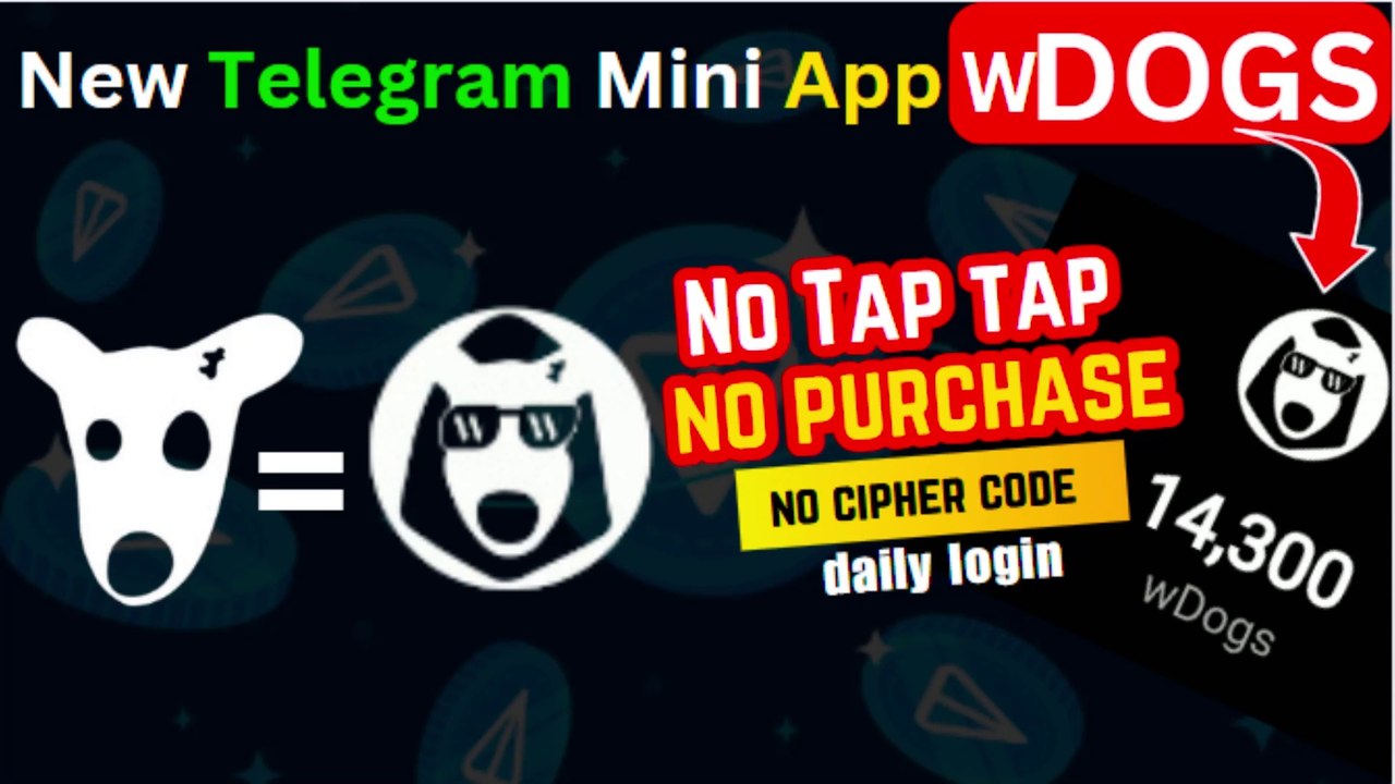 WDOGS AIRDROP Withdrawal Update ! wdogs no tap tap no cipher code no purchasing✴️