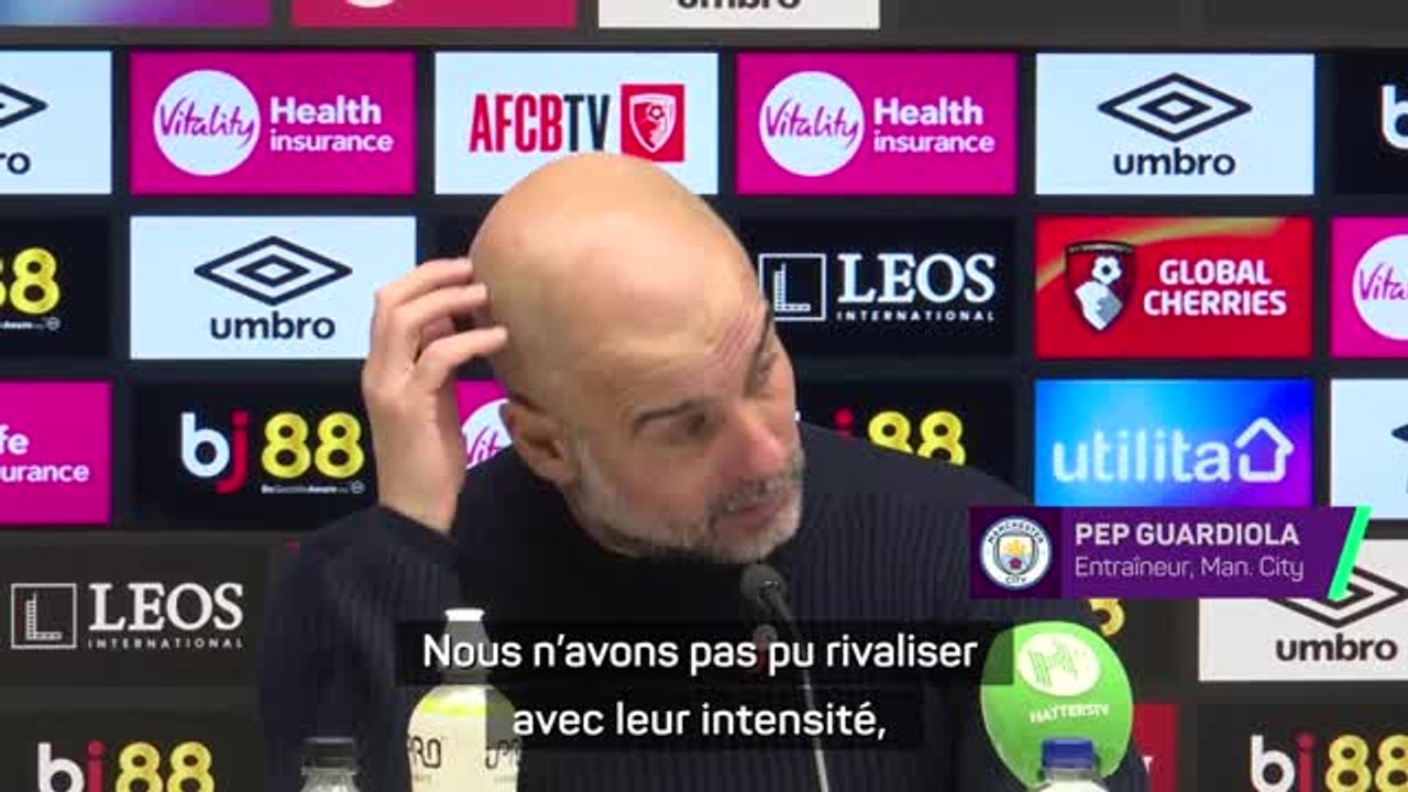 Man. City - Pour Guardiola, Bournemouth a surclassé City