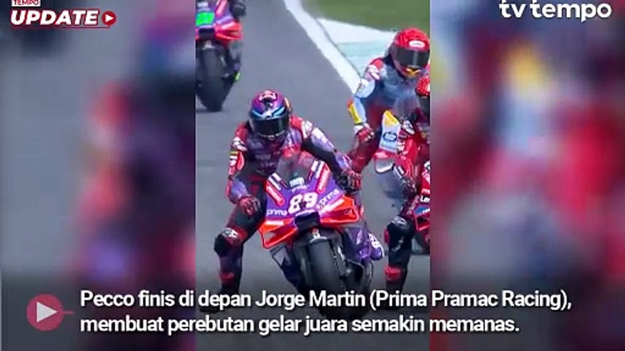 MotoGP Malaysia 2024 Francesco Bagnaia Finis di Depan Jorge Martin