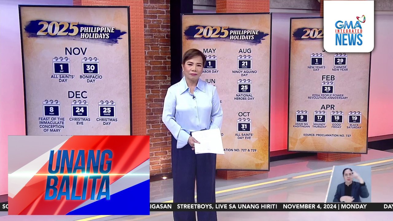 2025 Philippine Holidays | Unang Balita