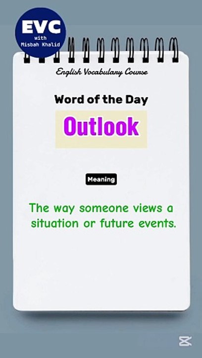 Understanding 'Outlook' in English: Boost Your Vocabulary & Speaking Skills 🌟