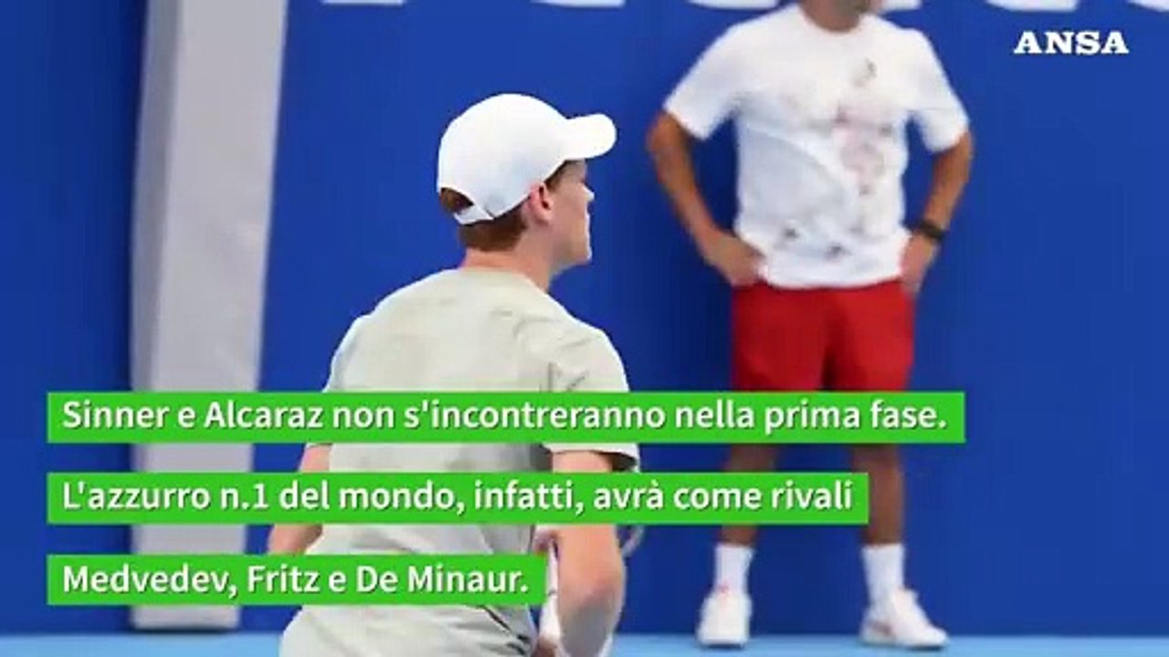 Alle Atp Finals Sinner e Alcaraz in gironi diversi