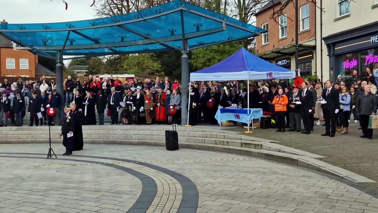 Kettering Remembrance Sunday parade in Market Place