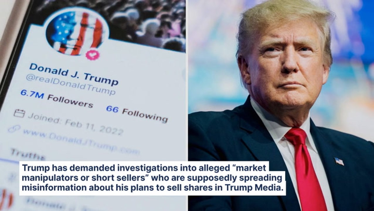 Trump Says He Won't Sell Truth Social Stock, Calls For Probe On Rumors