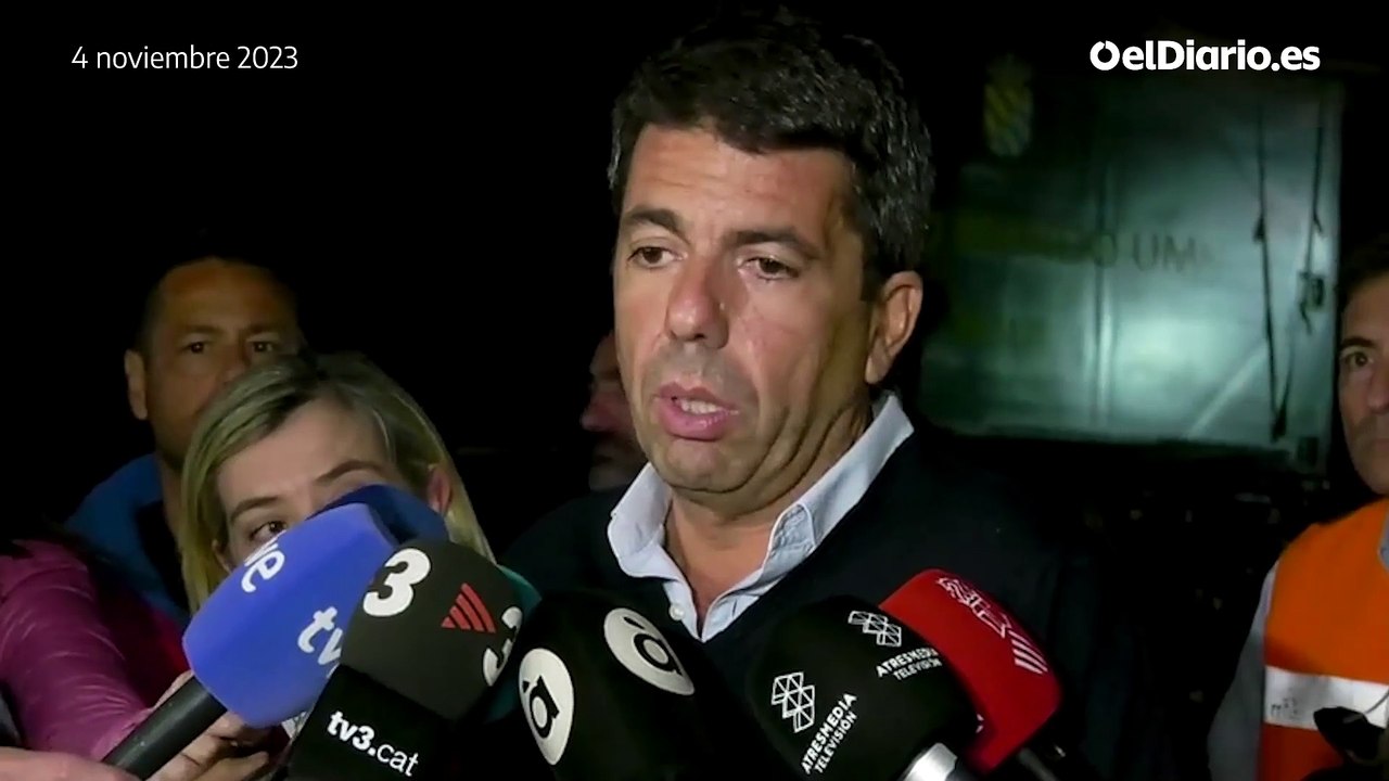 Declaraciones de Mazón en noviembre de 2023