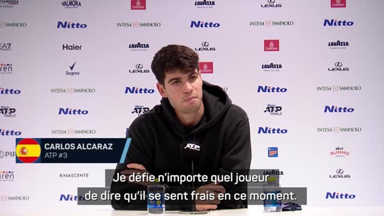 ATP Finals - Alcaraz : "Je suis fatigué mentalement"