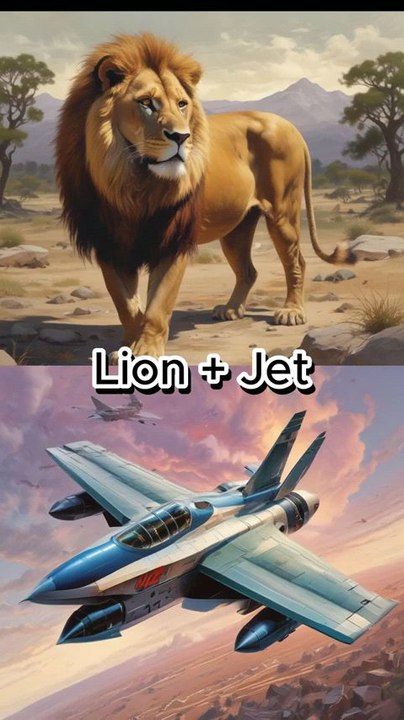 Lion + Jet = LionJet  #ai #aicourse  #Aianimal #AiArt