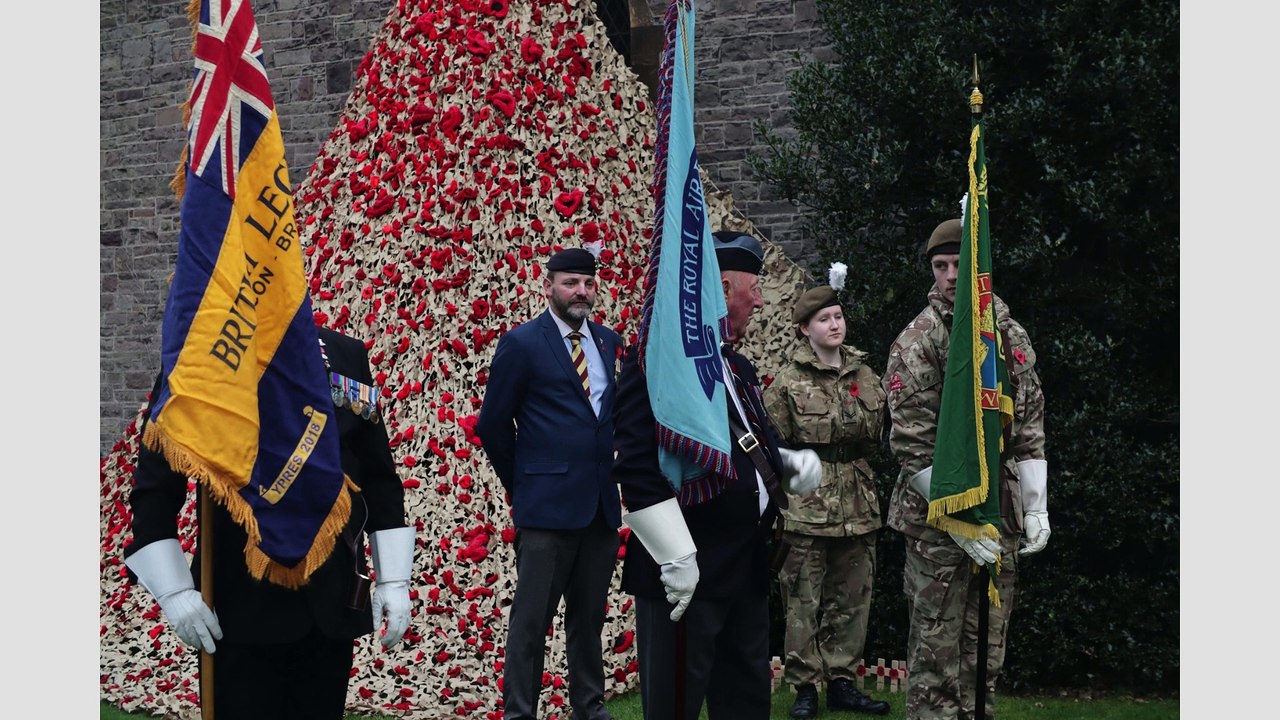 Remembrance Day parade in Brecon 2024