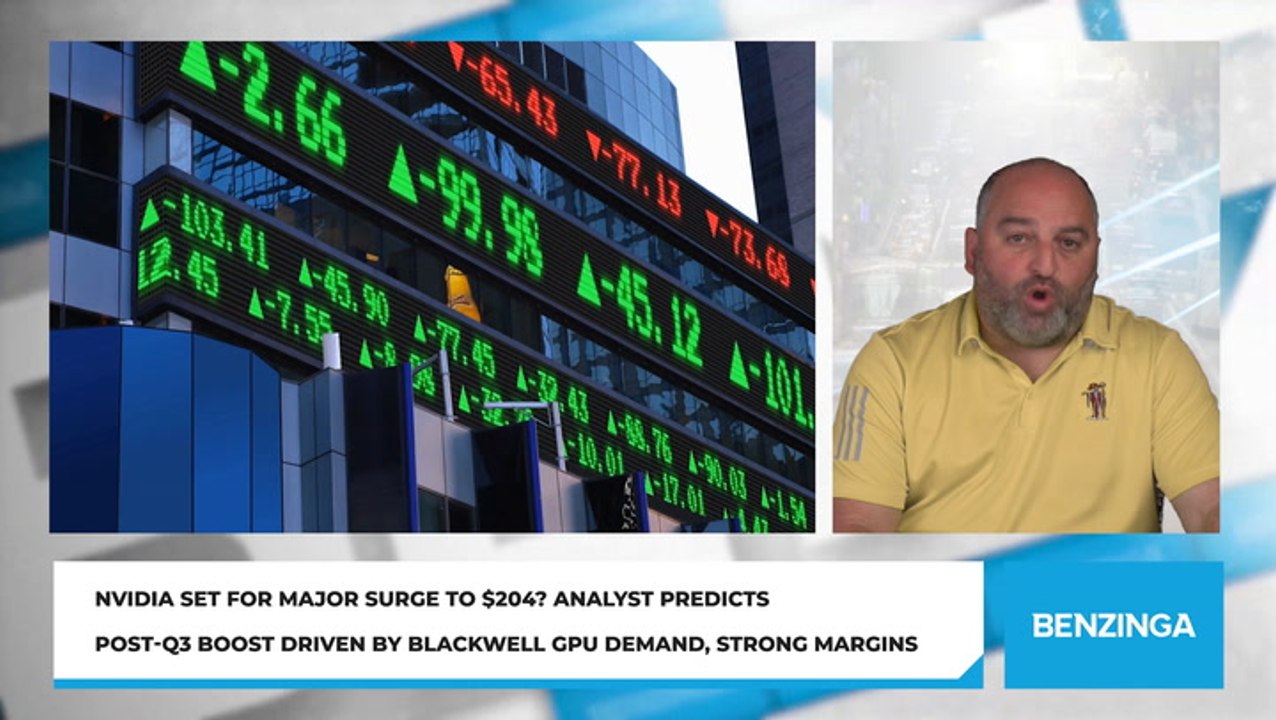 Nvidia Set For Major Surge To $204? Analyst Predicts Post-Q3 Boost Driven By Blackwell GPU Demand, Strong Margins
