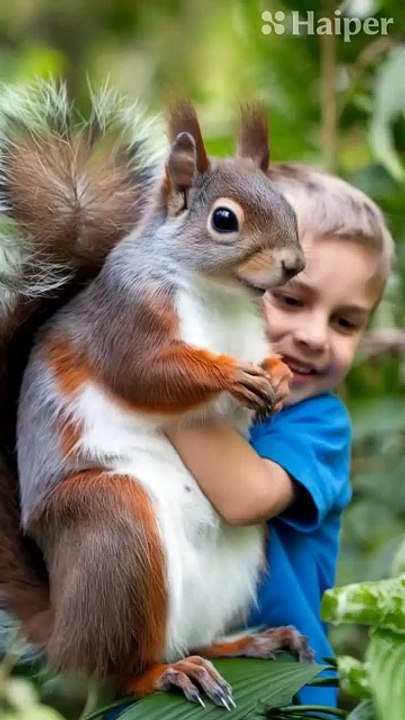 Videos | Short video | funny | squirrel | beautiful young boy