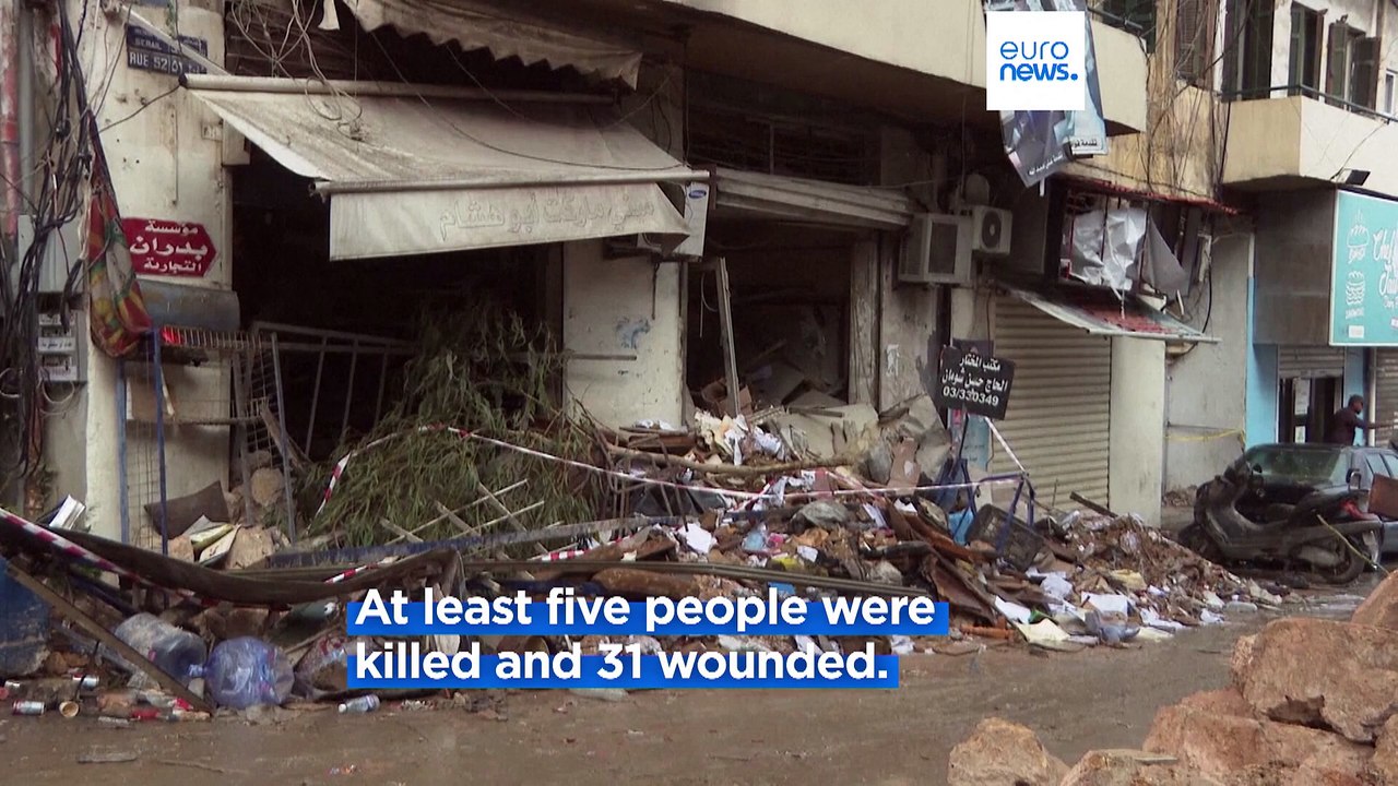 US envoy arrives in Lebanon as Israeli airstike hits central Beirut