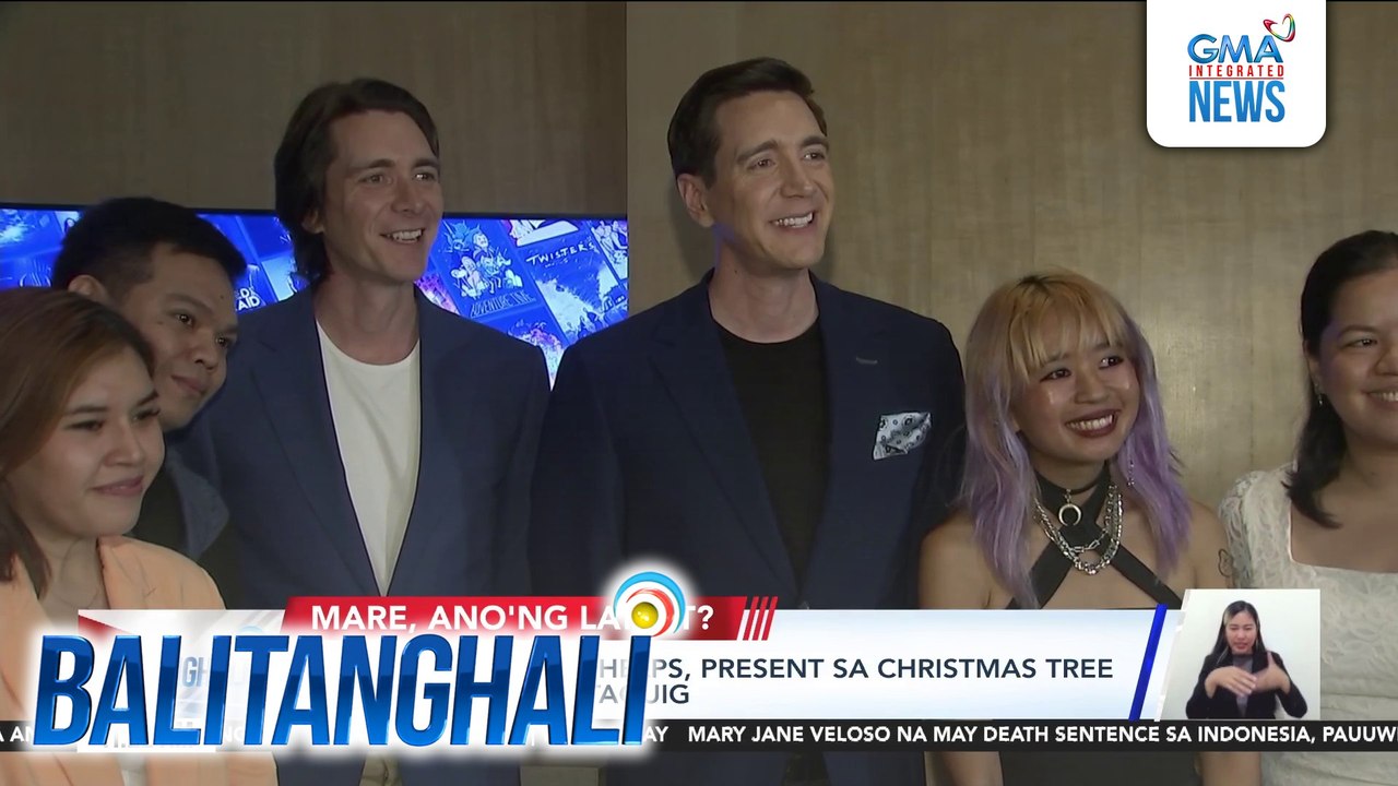 James and Oliver Phelps, present sa Christmas tree lighting event sa Taguig | Balitanghali