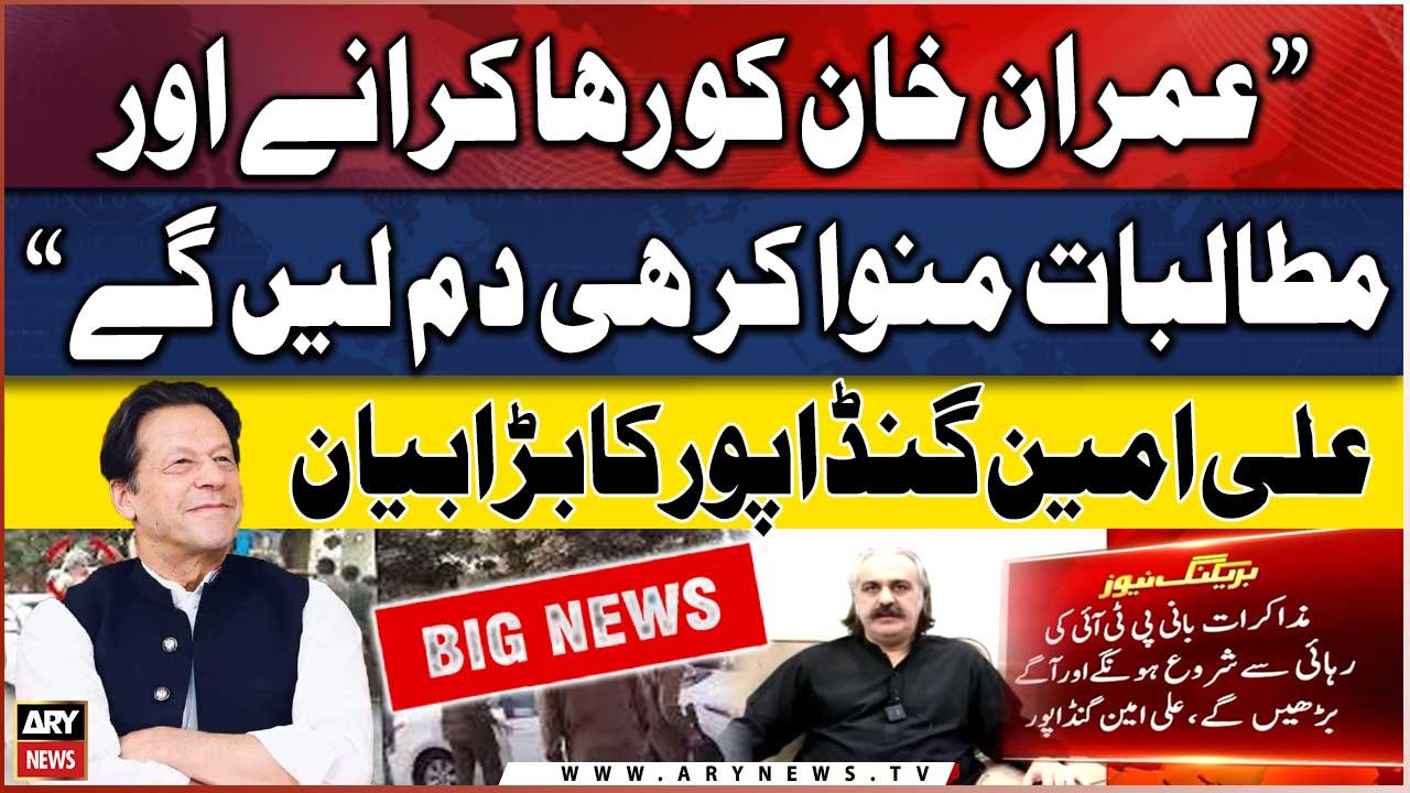 Gandapur said, "We will not rest until we secure release of Imran Khan and fulfill our demands."