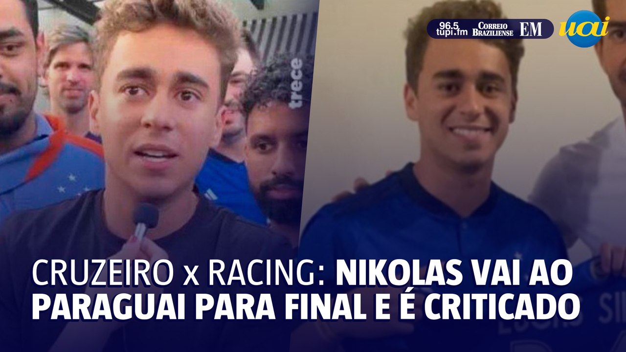 Nikolas Ferreira viaja ao Paraguai para final do Cruzeiro e é criticado