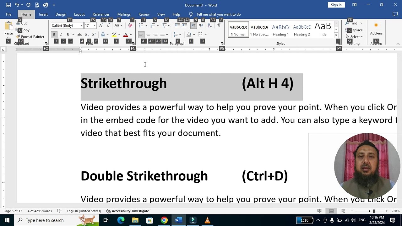 How to Apply Strikethrough Formatting in Microsoft Word 2019