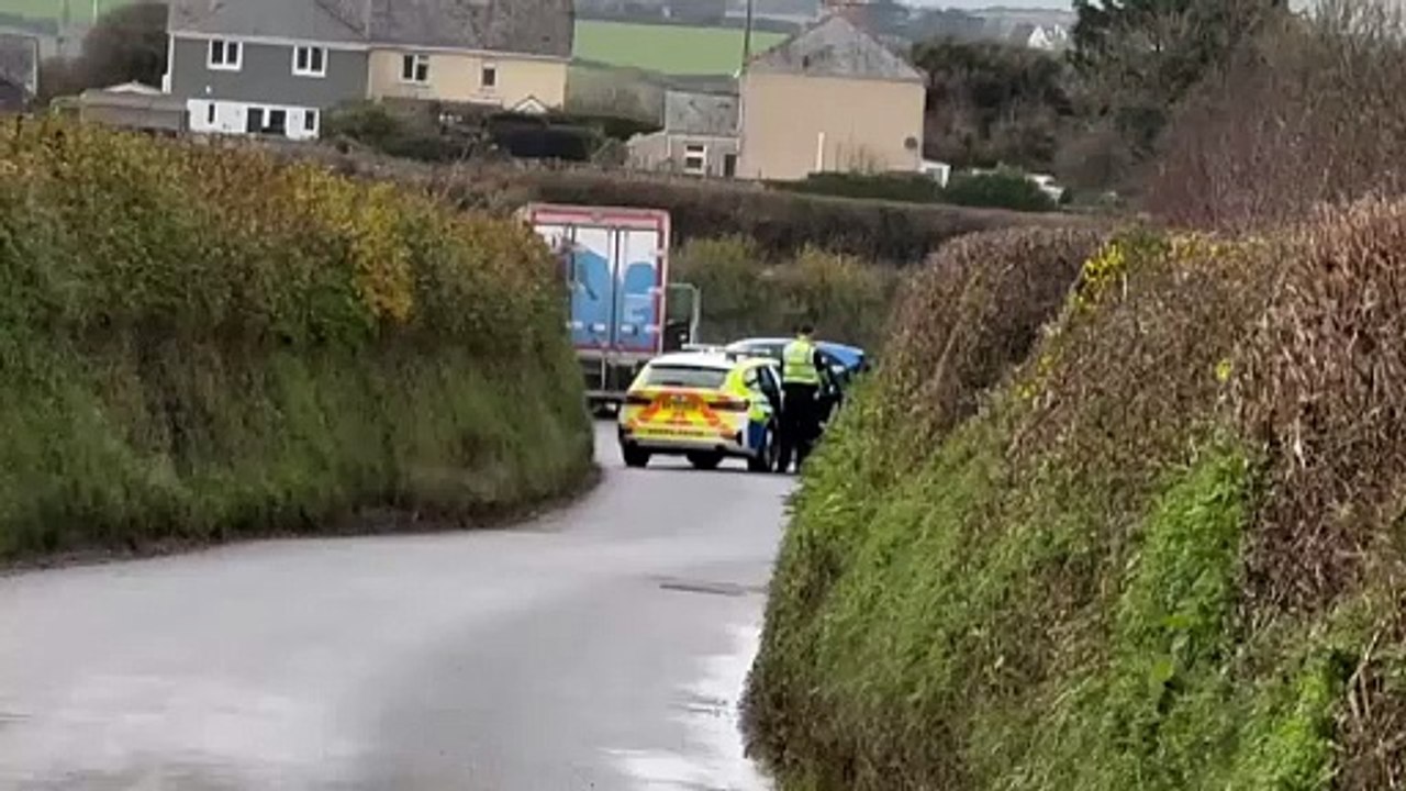 The scene of the incident at St Issey