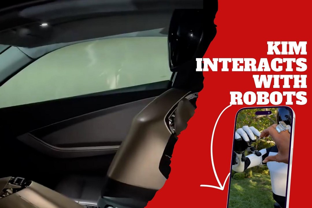 Kim Kardashian stuns fans with her playful interaction with Tesla robots