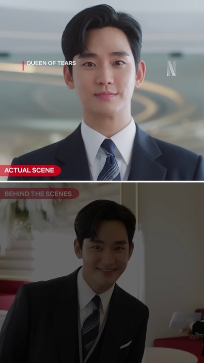 Kim Soohyun Flirts with the Camera, Kim Jiwon Shakes Her Head | Queen Of Tears BTS | Netflix
