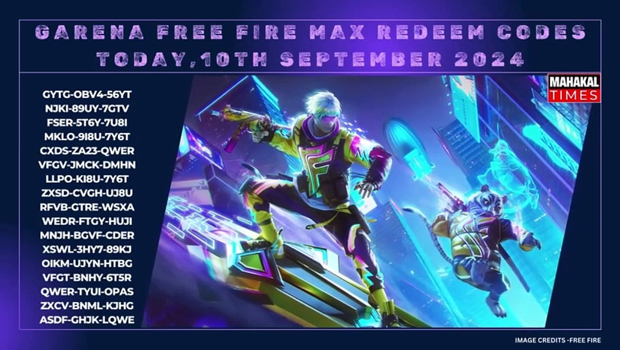 Garena Free Fire Max Redeem Codes Today, 10th September 2024 Grab Your Rewards