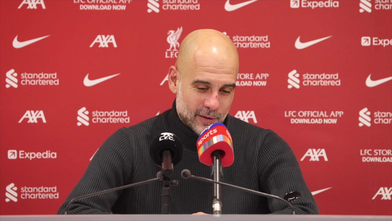 Guardiola on Manchester City dropping to fifth after 2-0 Liverpool defeat