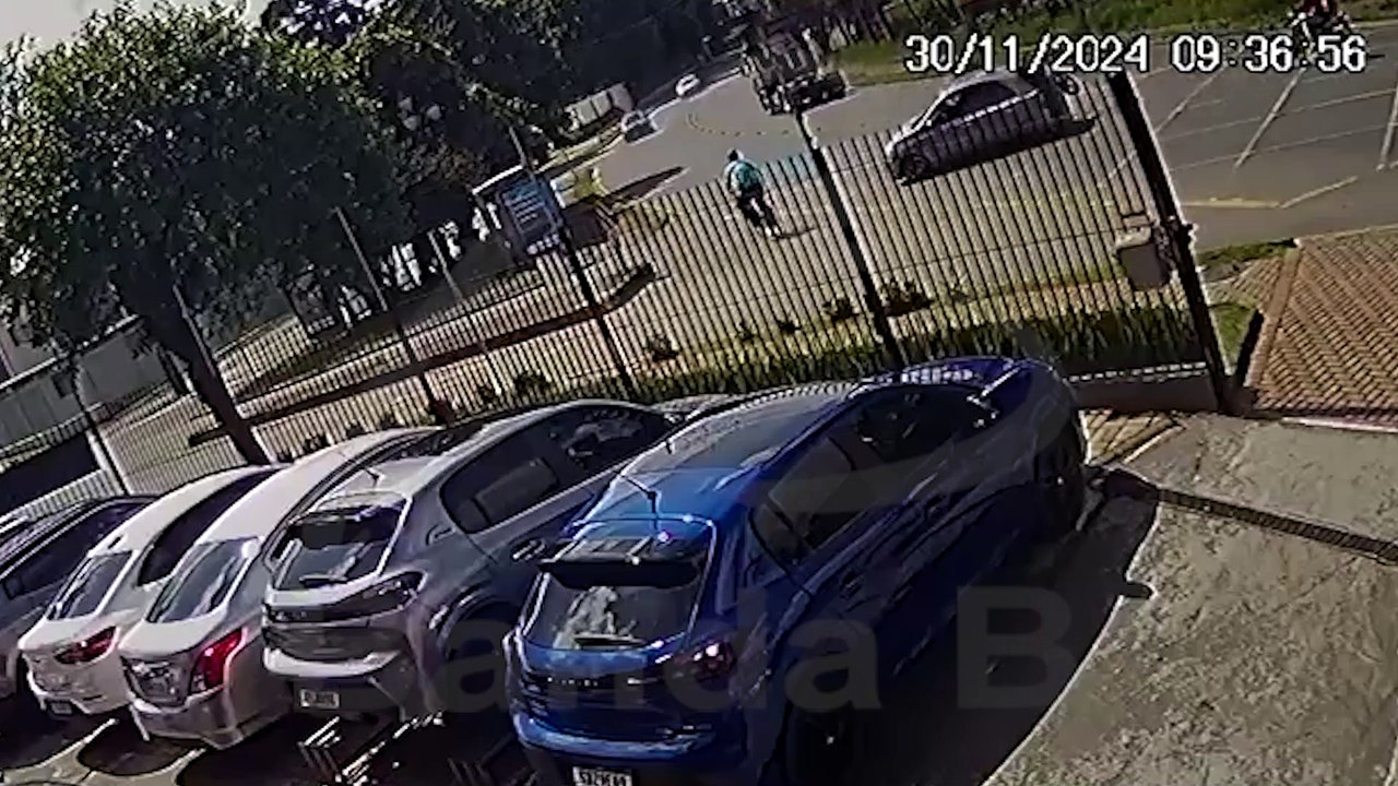 Câmera de segurança flagra acidente no Xaxim