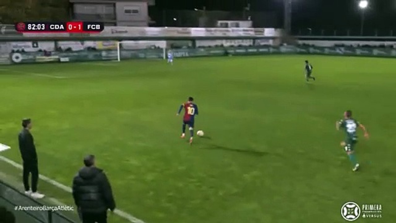El golazo de Dani Rodríguez en la victoria del Barça contra el Arenteiro