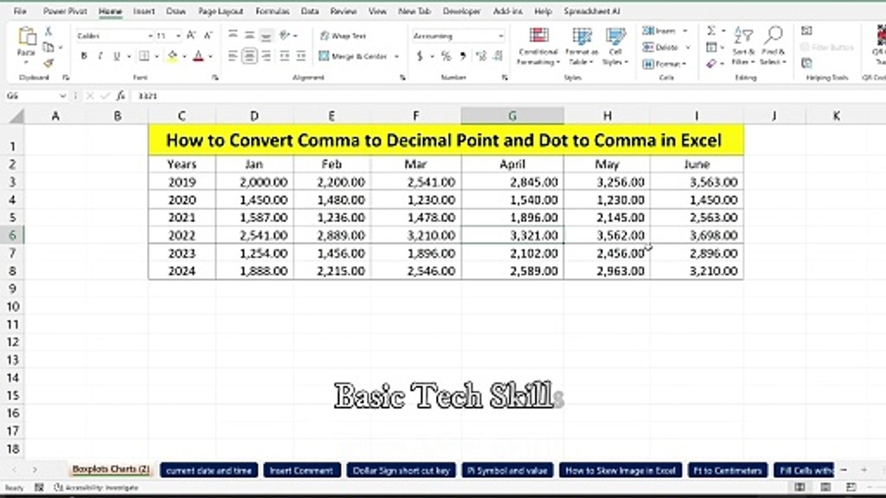 How to Convert Comma to Decimal Point and Dot to Comma in Excel