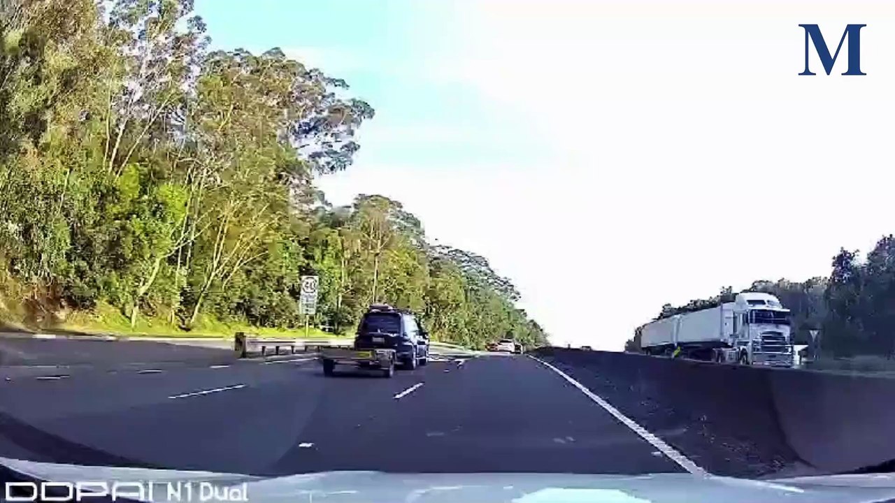 Dashcam footage at Mount Ousley | December 2, 2024 | Illawarra Mercury