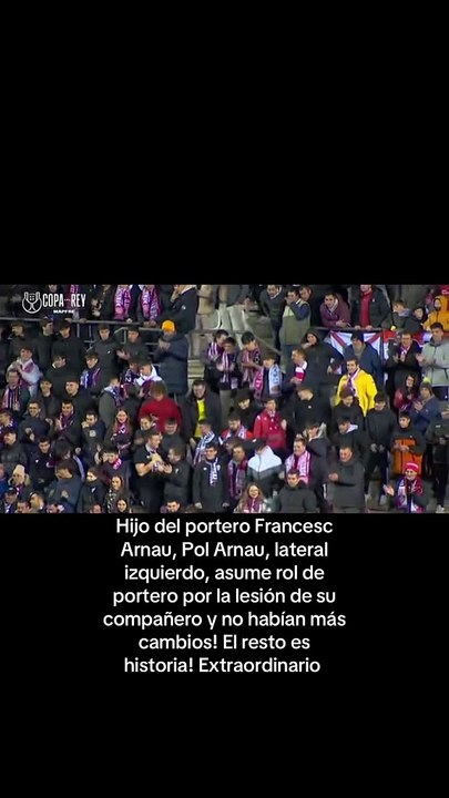 El defensa Pol Arnau, hijo del difunto Francesc Arnau, héroe como portero ante el Girona