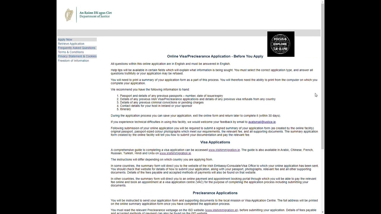 Ireland Visit Visa From Pakistan / India [ Online Application Process step by step/ Urdu/Hindi