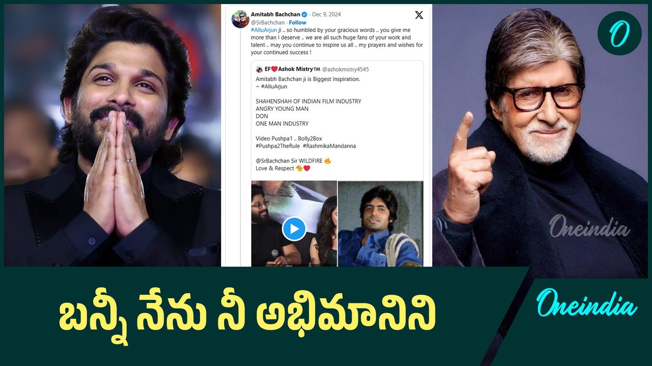 Amitabh Bachchan review on Pushpa 2 | పుష్ప రాజ్ పై ప్రశంసలు కురిపించిన బిగ్ బి | Oneindia Telugu