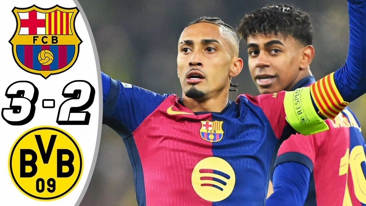 Dortmund vs Barcelona 2-3 - Highlights And Goals - Champions League 2024/25