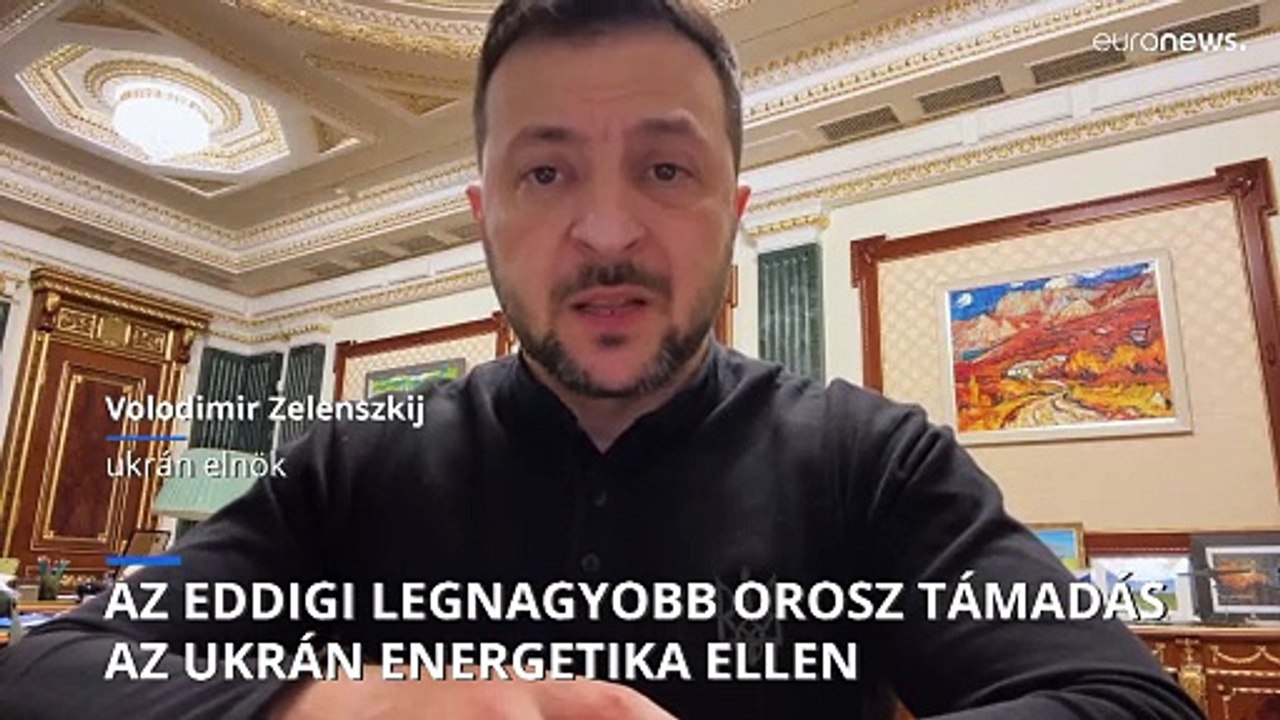 Zelenszkij "cinikusnak" nevezte az ukrán energetikai létesítmények elleni orosz támadásokat