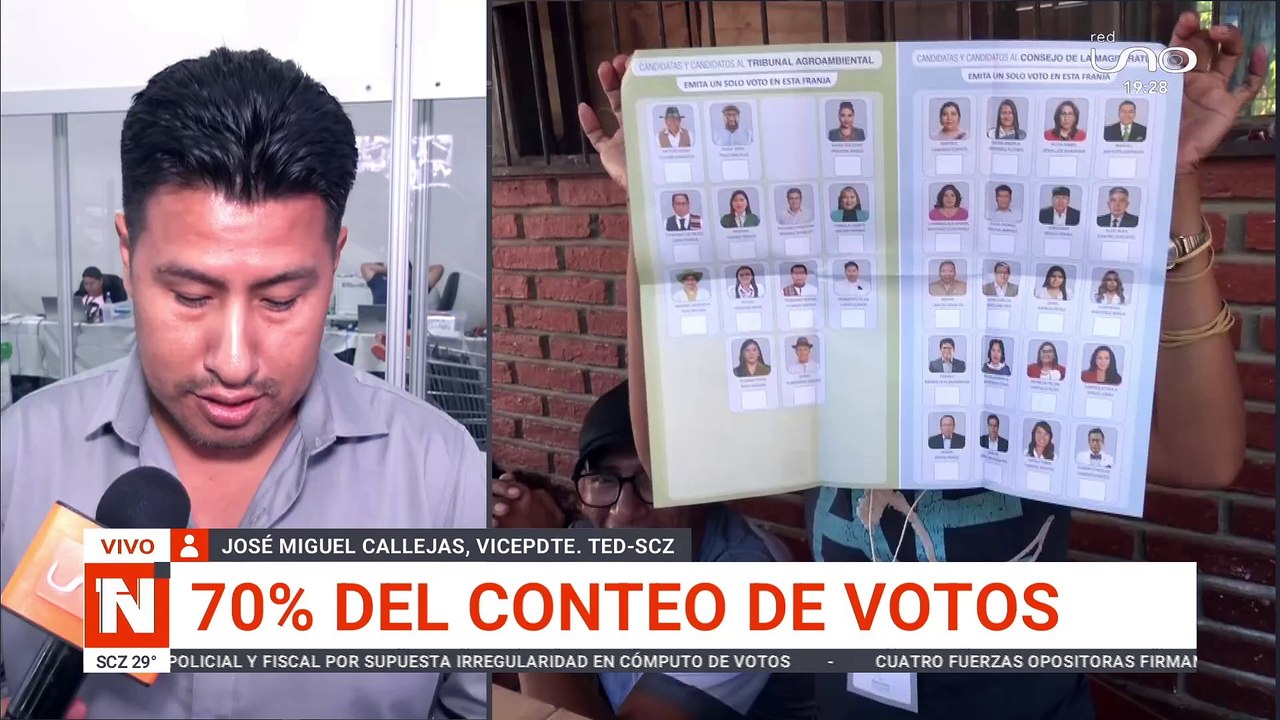 70% de conteo de votos