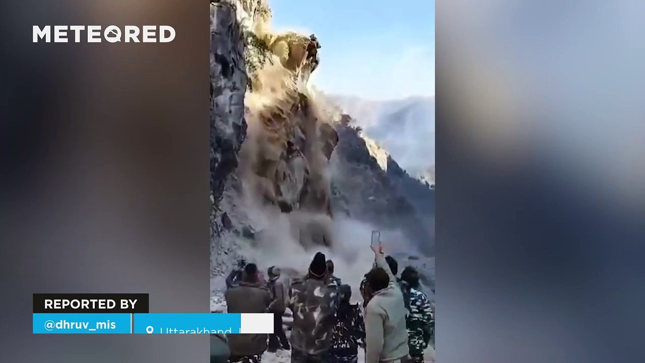 Impressive landslide in the state of Uttarakhand, India