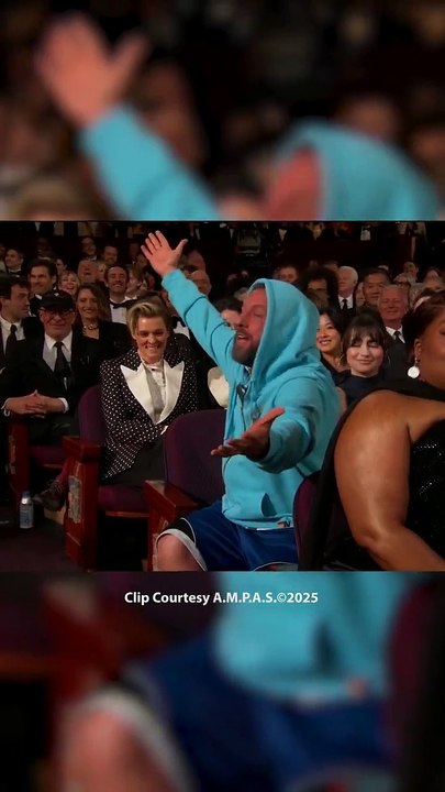 Adam Sandler screaming Timothée Chalamet -Oscars 2025