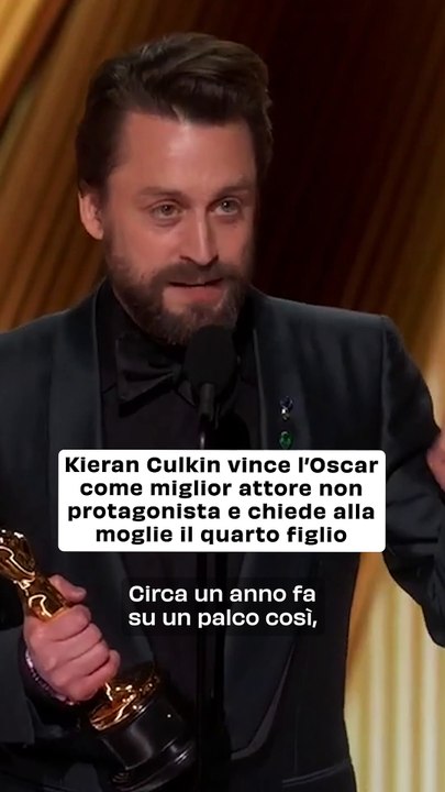 Oscar 2025: il discorso di Kieran Culkin